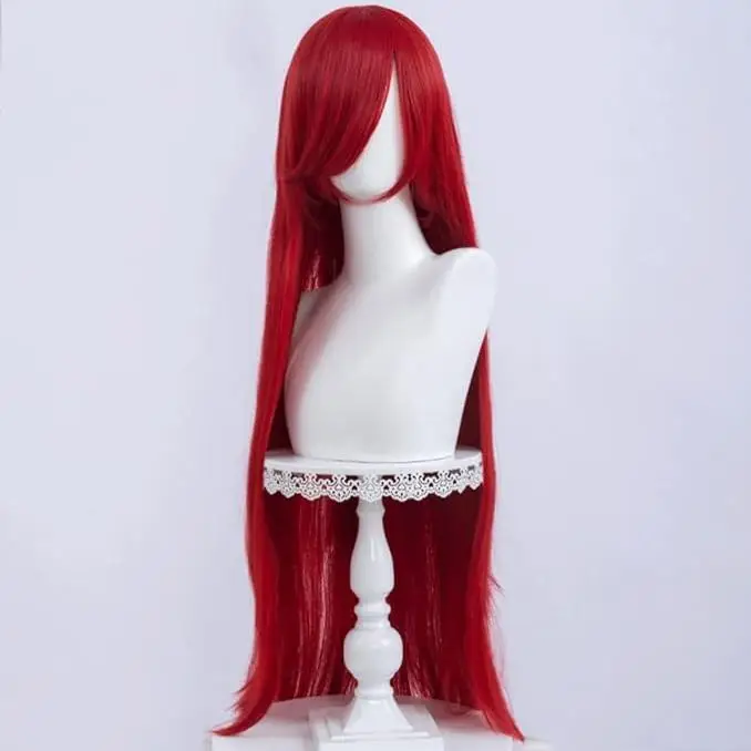 Long Straight Wig Multi Color Straight Hair Wig with Bangs Synthetic Wigs for Women Heat Resistant Hair Lolita Daily Cosplay Use image 6