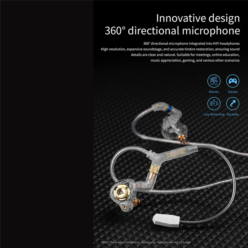 Excellent-QKZ Q7-MAX Earphones Upgrade Cable Wired Earbuds Dynamic Driver Hifi Bass Earphone 2Pin 2Pin QDC To 2.5/3.5/4.4Mm Type