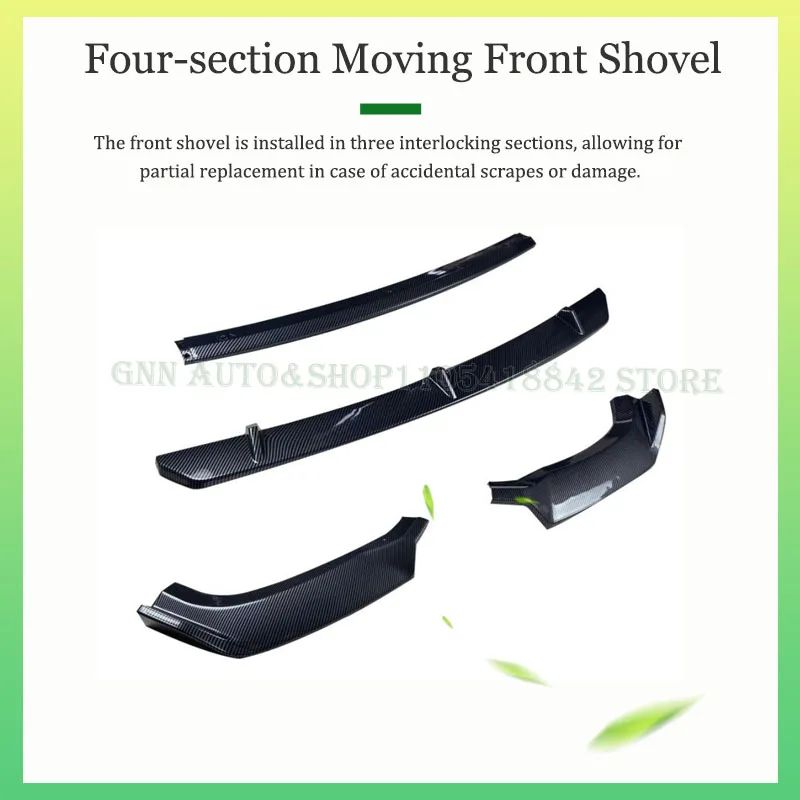 For Audi Q3 F3 2019-2025 Car Front Bumper Lip Lower Protector ABS Modification Splitter Bumper Reinforcement Decoration Body Kit view 3