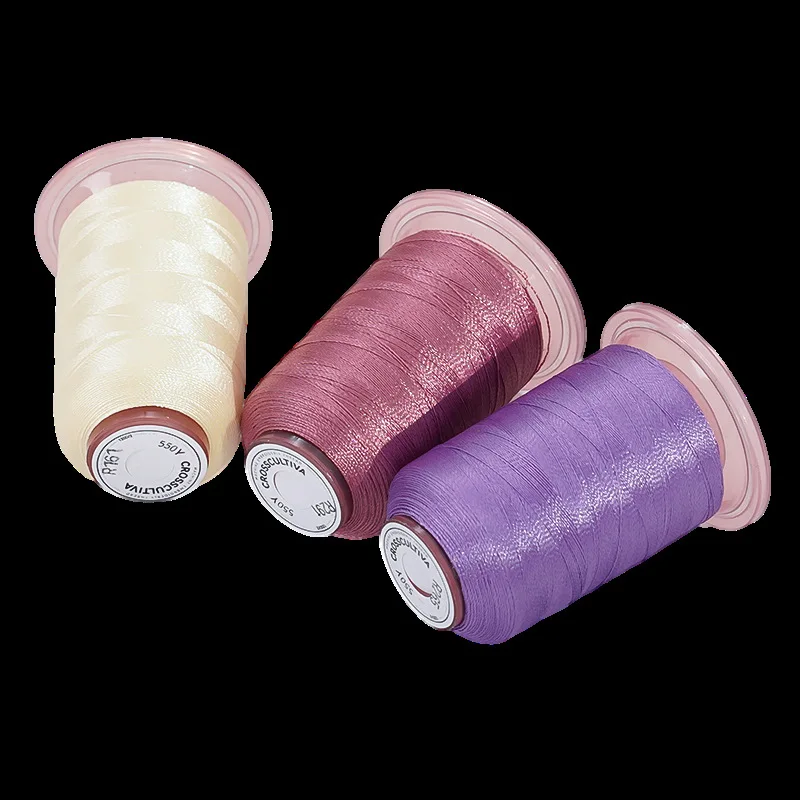 New 120D color small tube embroidery thread polyester ice silk tassel thread clothing special embroidery machine thread