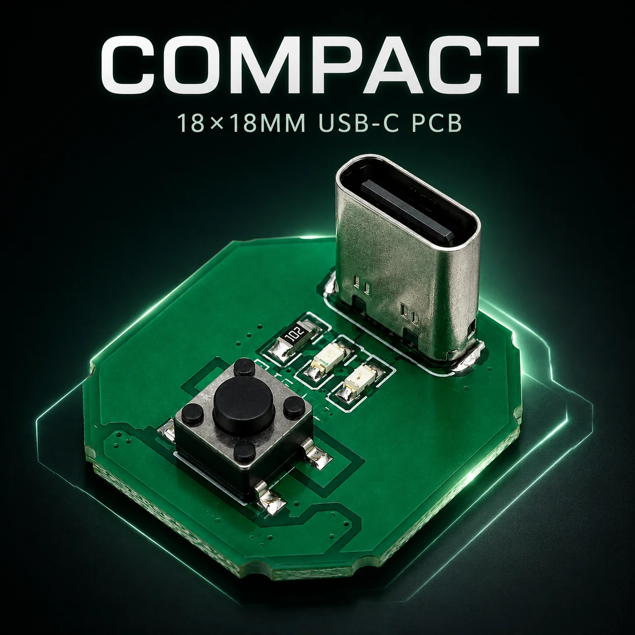 18x18mmType-C Push Switch Circuit Module with Long Connector for Test Tools Meters Instruments Spare Parts Accessory Kit