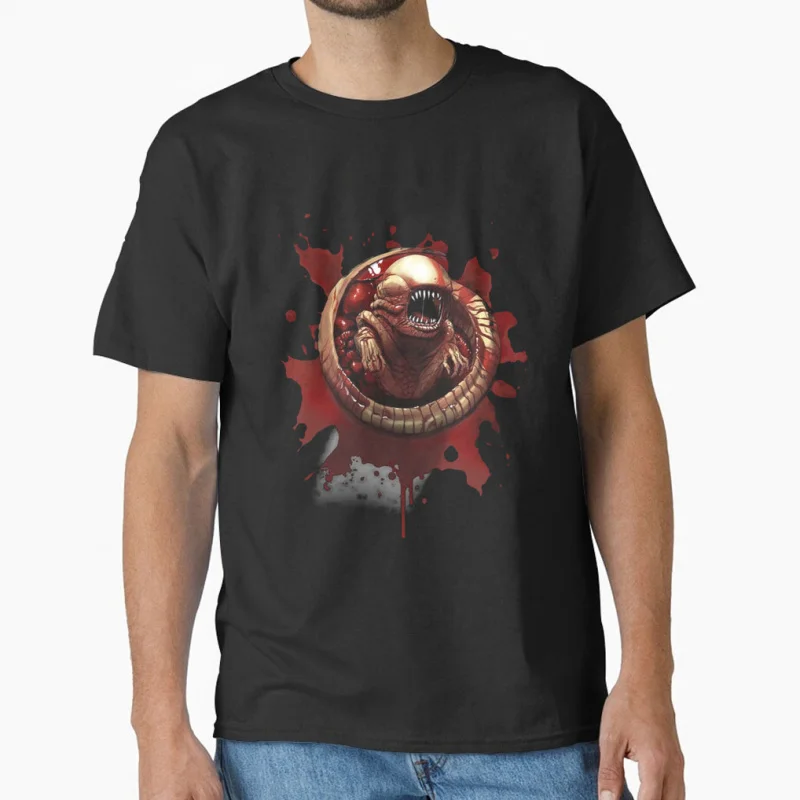 

Chestburster Alien inside Ellen Ripley 80s Sci Fi Retro horror Movie Weyland Yutani Xenomorph Gift T shirt large size Tops S-6XL