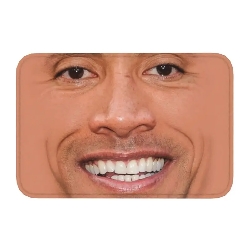 The Rock Dwayne Meme Front Door Mat Anti-Slip Outdoor Quick Dry Doormat Kitchen Bedroom Entrance Rug Carpet