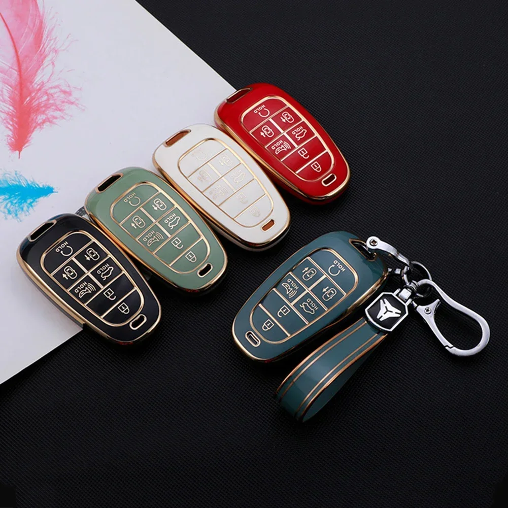 For Hyundai Tucson Santa Fe 2022 NEXO NX4 Atos Prime Solaris 2021 5 Button 7 Button TPU Car Remote Key Case Cover Shell view 5