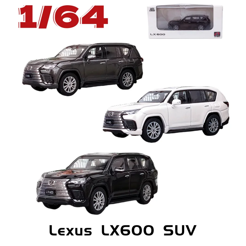 

LCD Diecast 1/64 Scale New Lexus Alloy Car Model Lexus LX600 SUV Collection Ornament Play Vehicles Toys for Boys Original Box