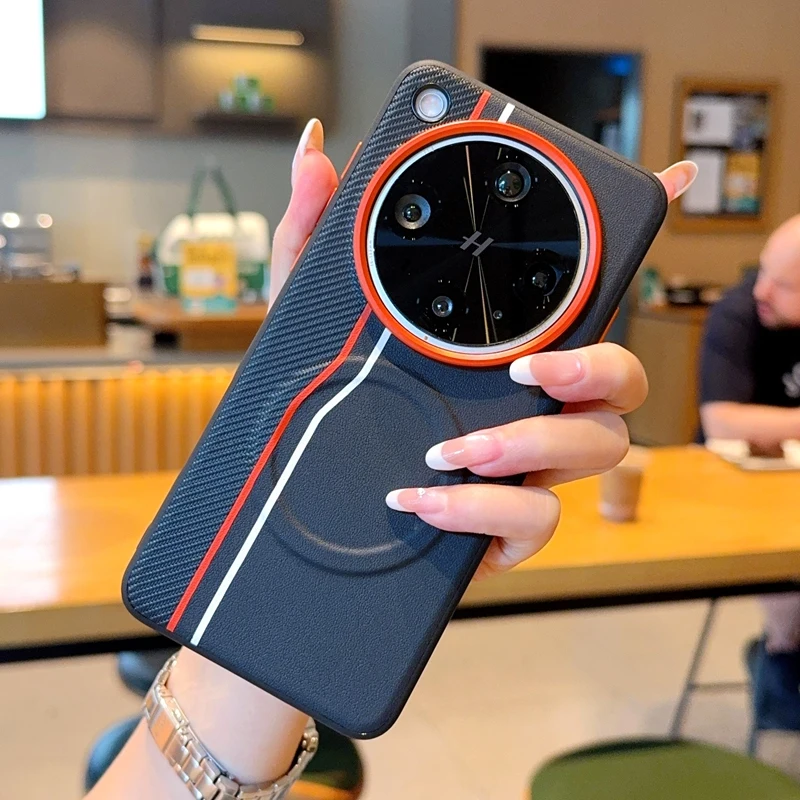 

Plain Leather Stitching Phone Case for Oppo Find X8 Ultra Wireless Charging Protective Back Cover Oppo Find X9 X9 Pro Coques