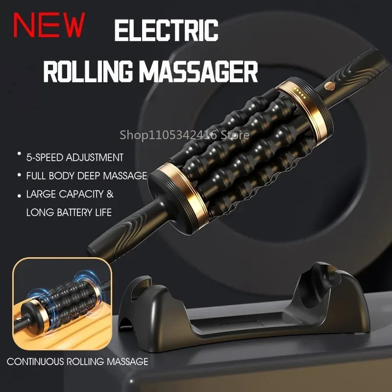 Electric Foot Massager Roller Plantar Acupoint Percussion Massager Relief Feet Muscle Pain Stress Relaxation Tool