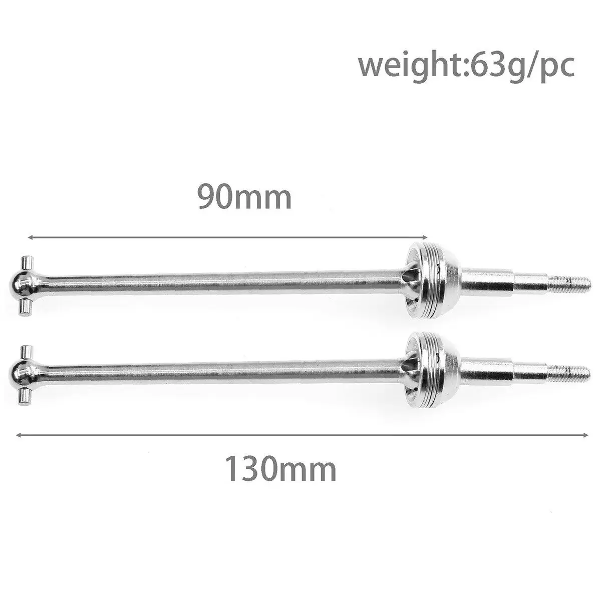 MJX CVD Drive Shafts Metal Upgrade Parts For MJX 10208 1/10 Scale RC Off Road Monster Truck 90mm 130mm Heavy Duty Dogbone Axles