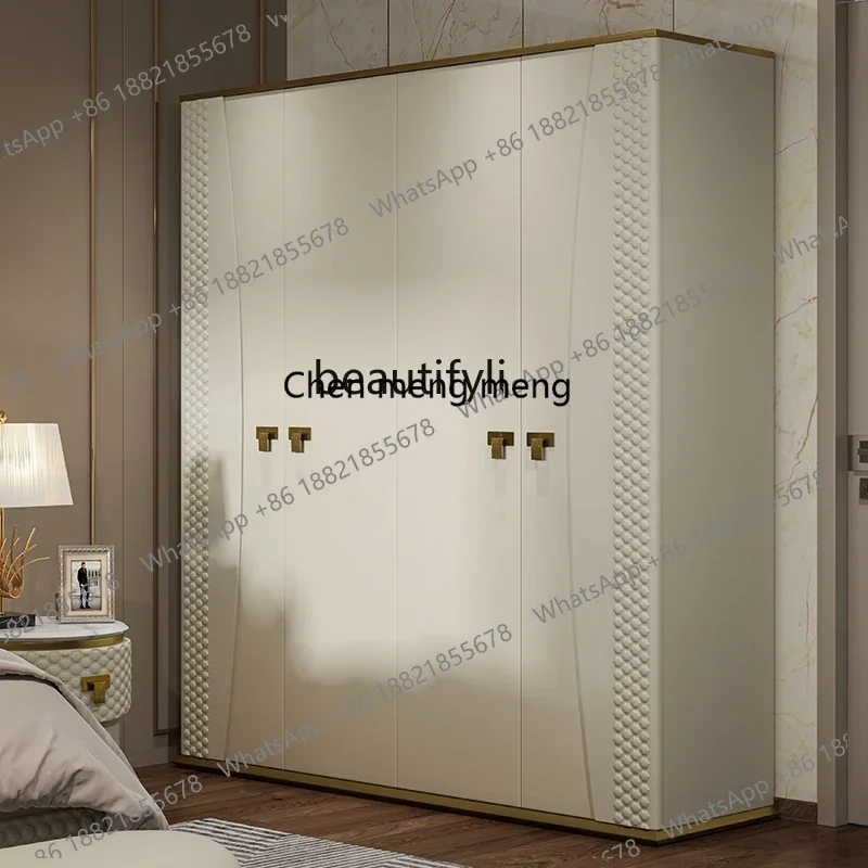 

Новое поступление, итальянский светлый роскошный гардероб, домашний современный шкаф для хранения вещей, модный высококачественный шкаф для главной спальни