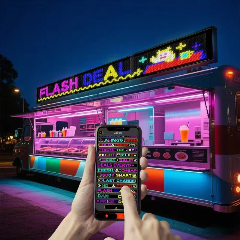 Programmable LED Led Matrix Panel for Store Advertising Display with Bluetooth APP Text Pattern Animation for Business Bar Hotel