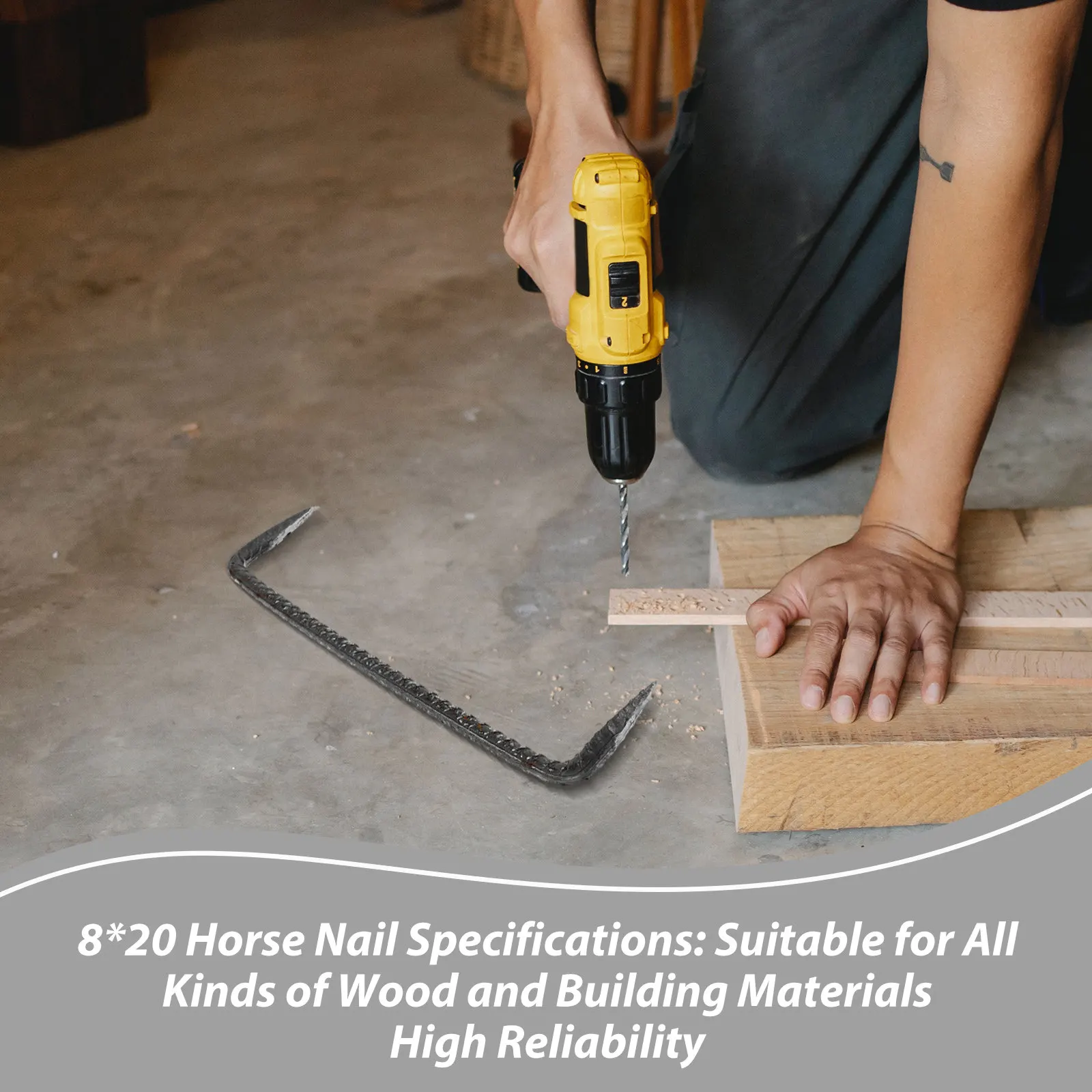 

2 шт. стальные крепежные гвозди с двойным штифтом, остроконечные, для тяжелых нагрузок, для фиксации при работе с деревом, для строительных работ