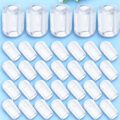

80pcs Kitchen Rack Feet Transparent Pvc Replacement Tips For Sink Grid Protectors Small Sink Accessories Plastic Feet