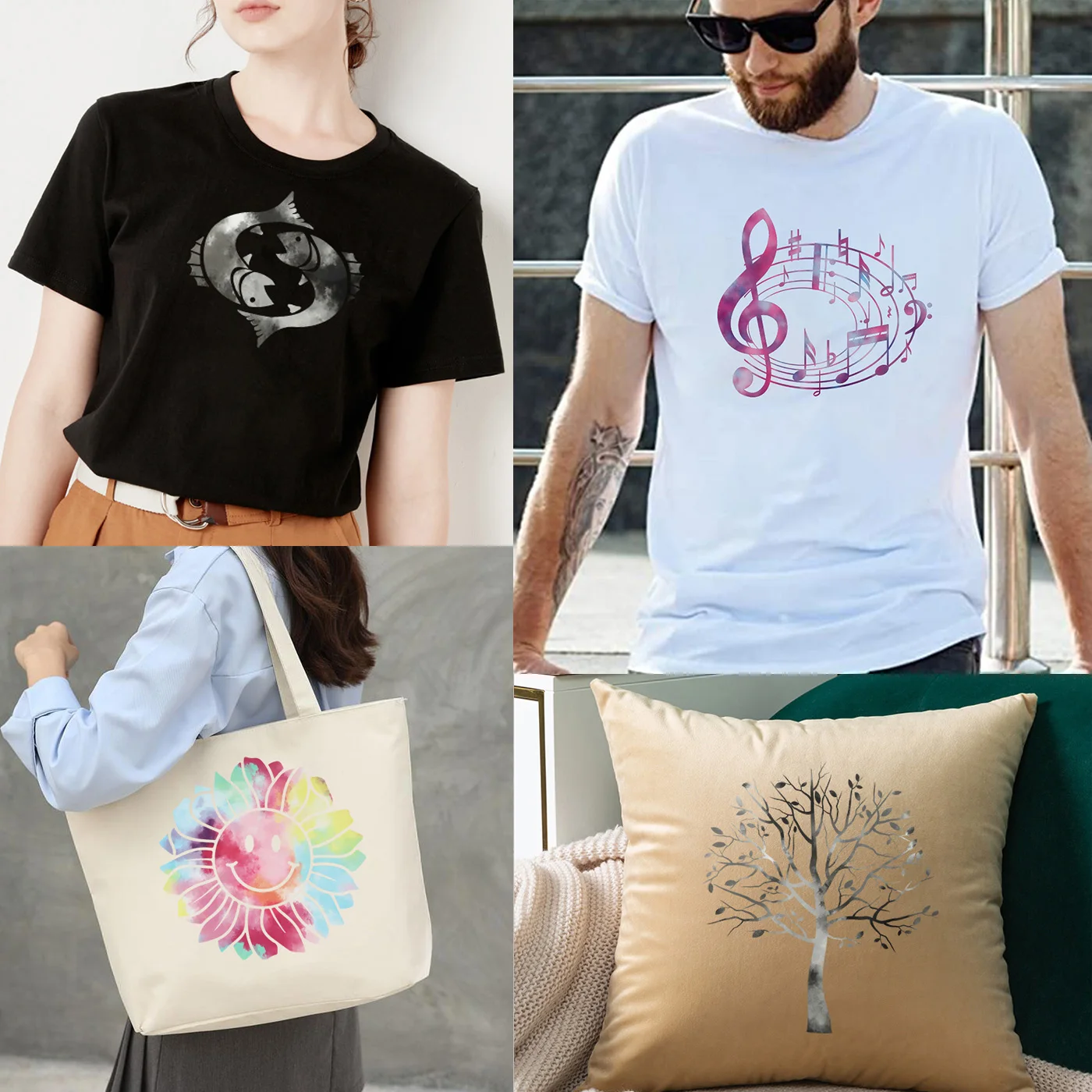 8pcs tie-dye HTV Vinyl , Heat Transfer Vinyl for T Shirt, Iron On Vinyl For All Cutter Machine, Permanent Vinyl, Easy to Cut &We