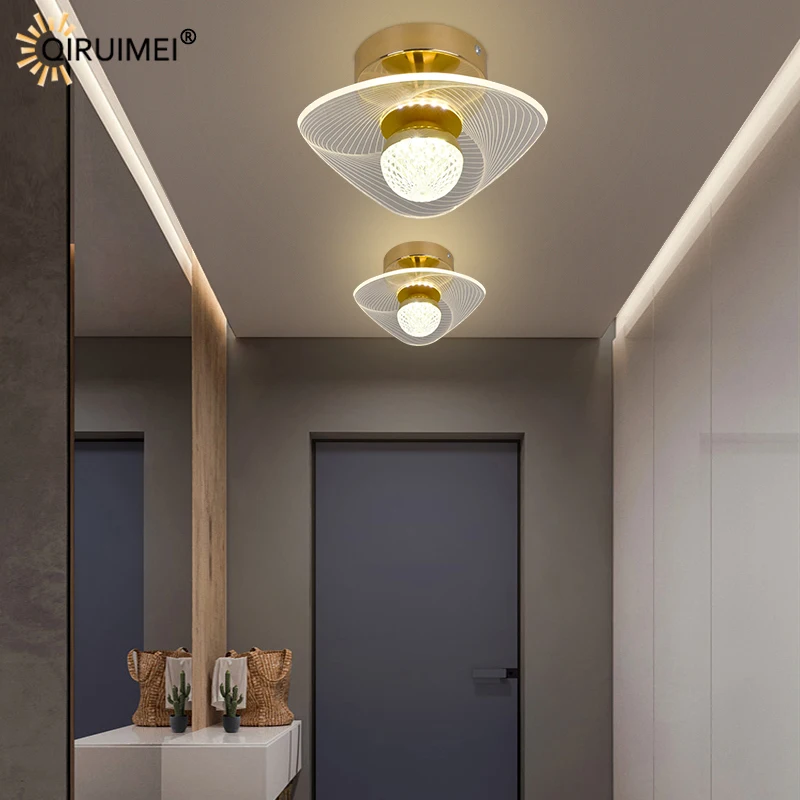 Gold Creative Home New Modern LED Chandelier Lights Living Room Bedroom Ceiling Hall Flats Aisle Corridor Lamps Indoor Lighting