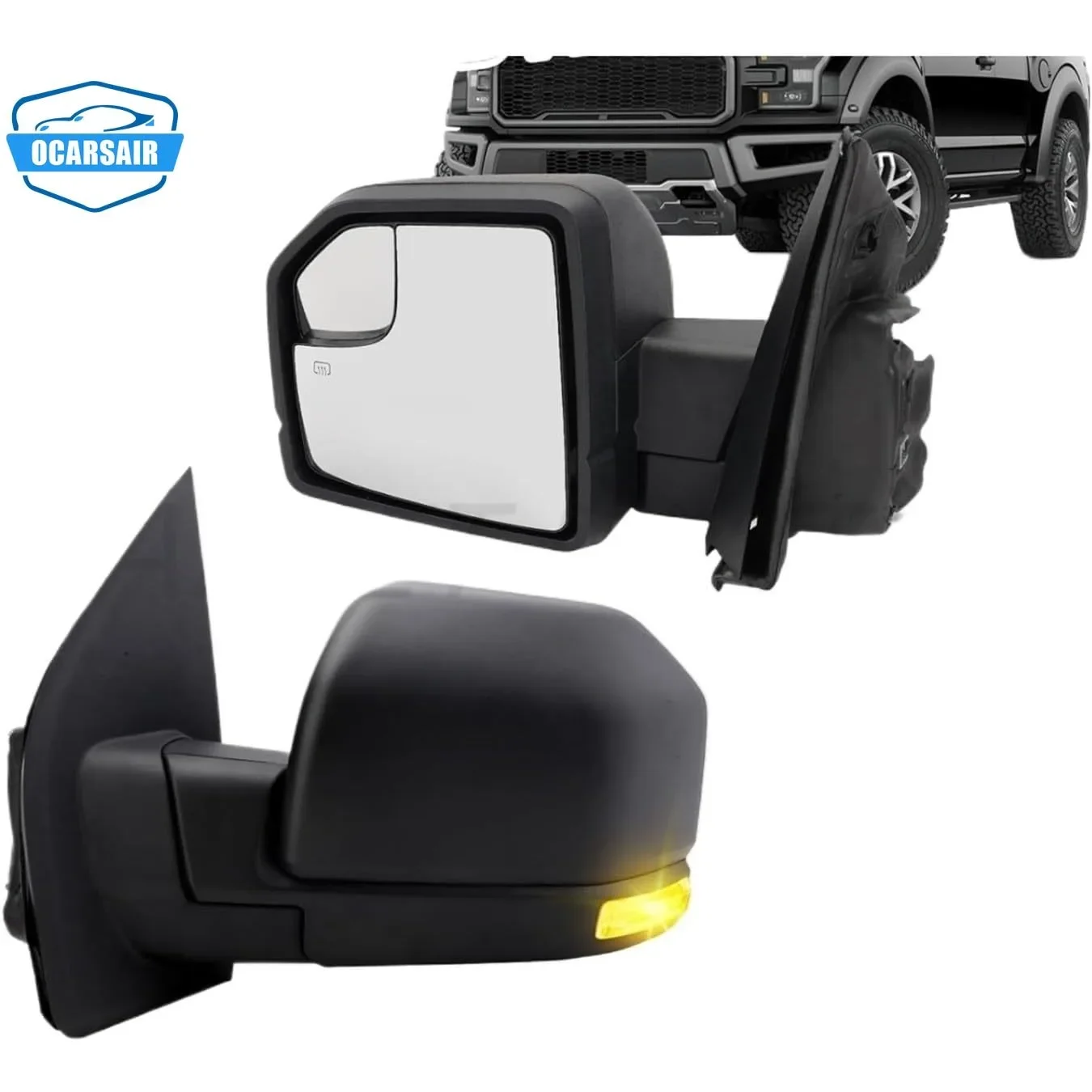 

Side Mirror Assembly for Ford F150 2015-2020 6 Pins with Power Glass Heated Signal Light Manual Folding FL3Z17682CB