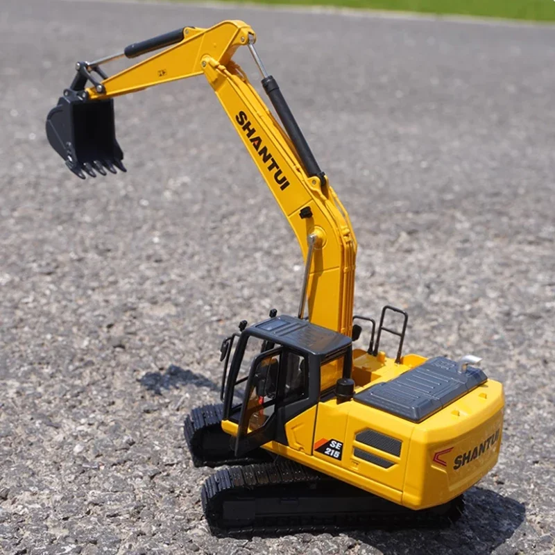 Original 1:35 SHANTUI SE215 Diecast Excavator Scale Model, Alloy Engineering Equipment For Ornaments Collection Souvenir Gift