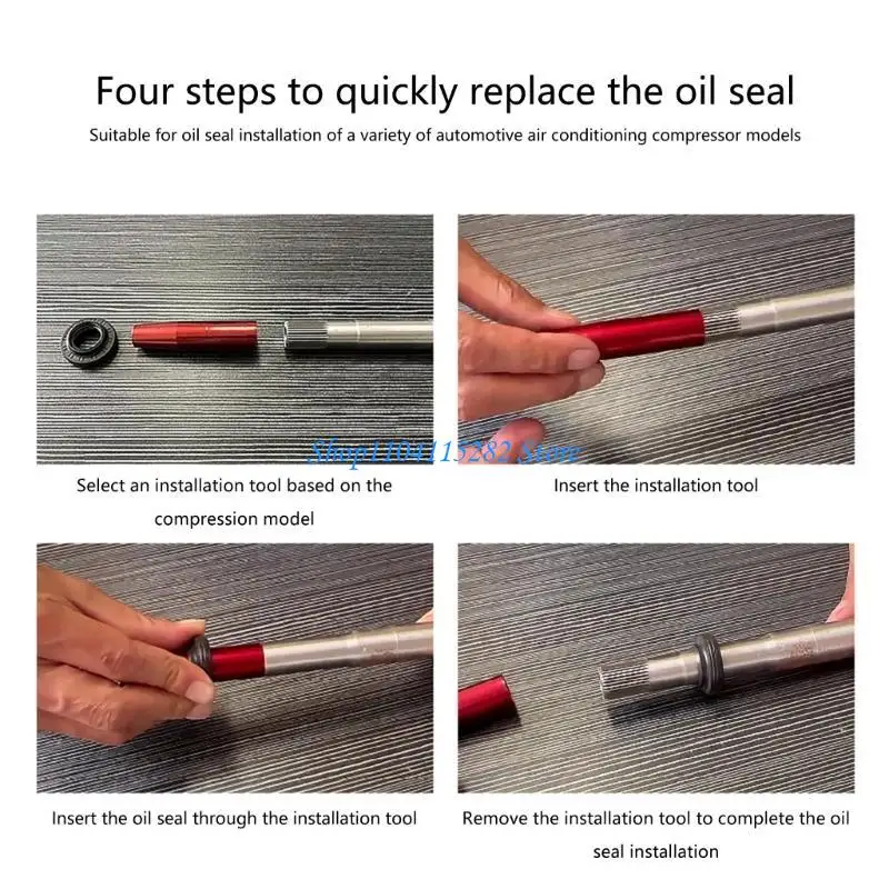 

A2BF Easy to Use 7 Piece Automotive Air Conditioning Compressor Oil Seal/Shaft Seal Removal & Installation Maintenance Tool