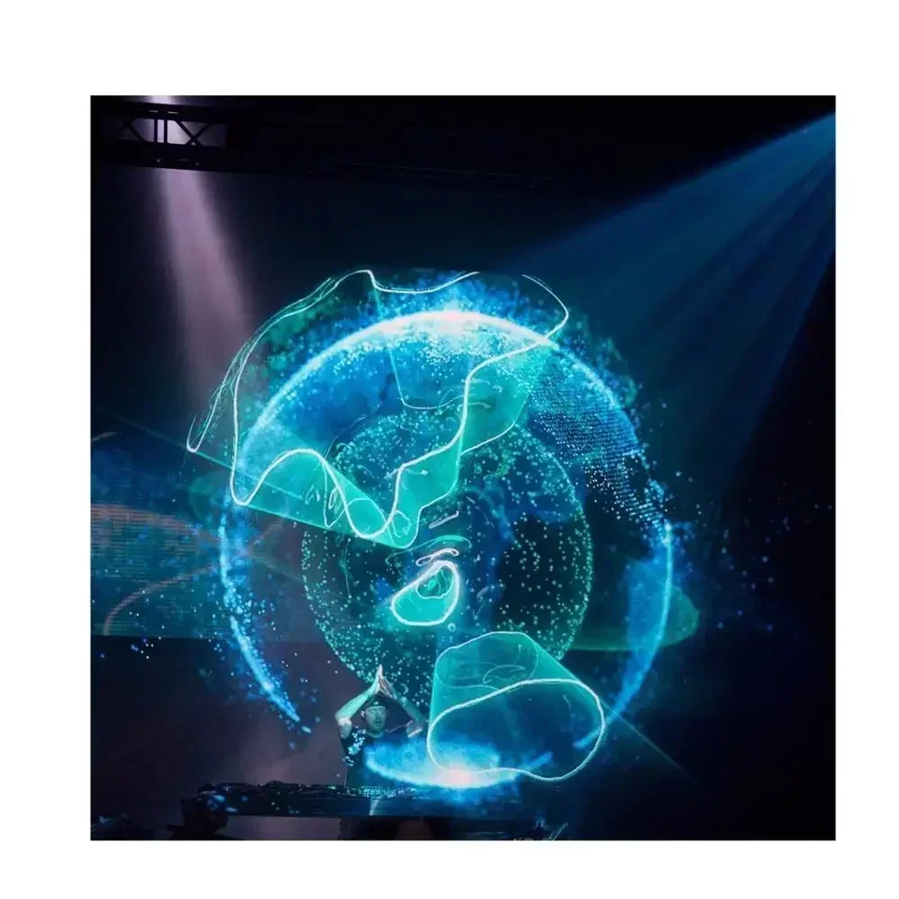 factory outlet 3D 3*5m Holographic Projection Mesh Screen Holo Gauze Screen For Big Stage Show