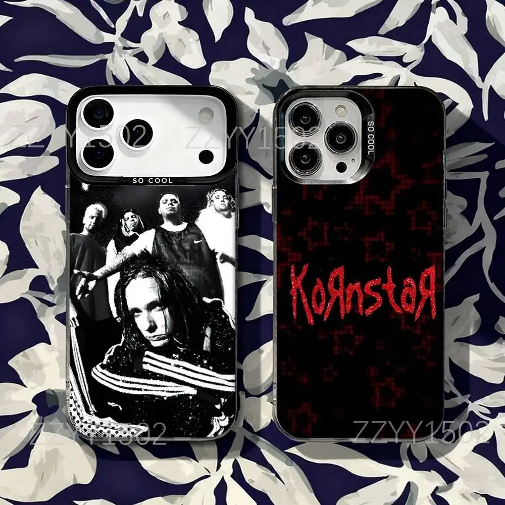 

K-Korn Band Untitled For iPhone 17,16,15,14,13,12,X,8,Pro,Max,Plus,SE4,Air,Mini Anti-Slip Black IMD Matte Case