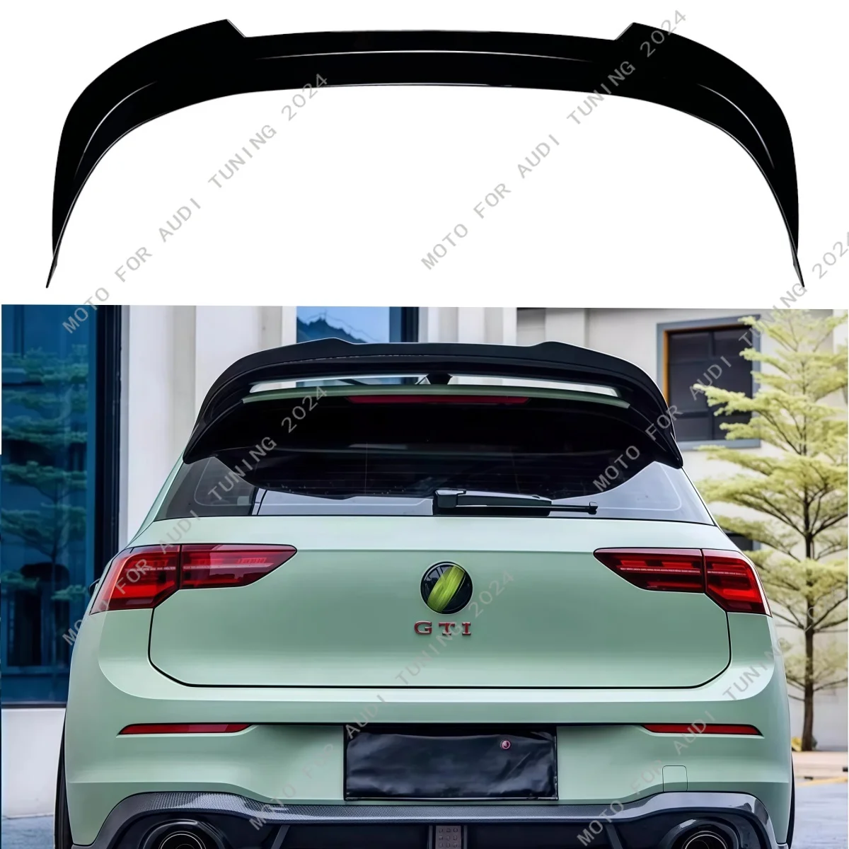 Maxton Style Top Roof Wings for VW Golf MK8 R Golf 8 GTI Clubsport Performance Rear Spoiler Wings 2020-2024 Bodykit TrimTuning