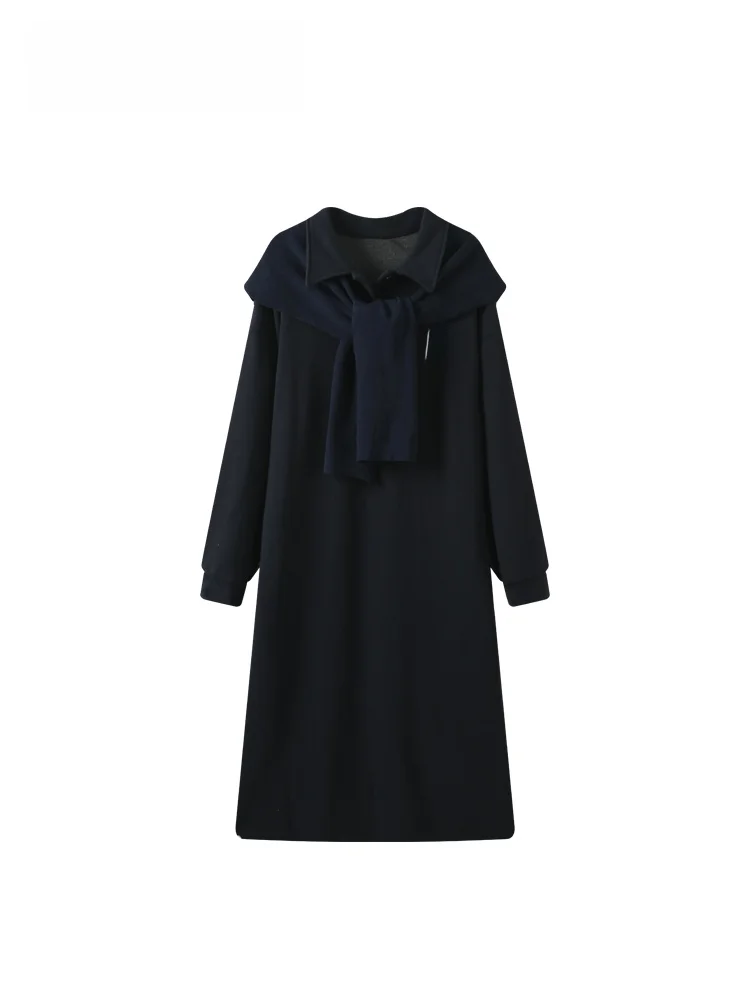 

plus Size Ne Long Sve Dr Women's Spring New Sle College Sle Skirt Casual Commute Faion Set Autumn Wear