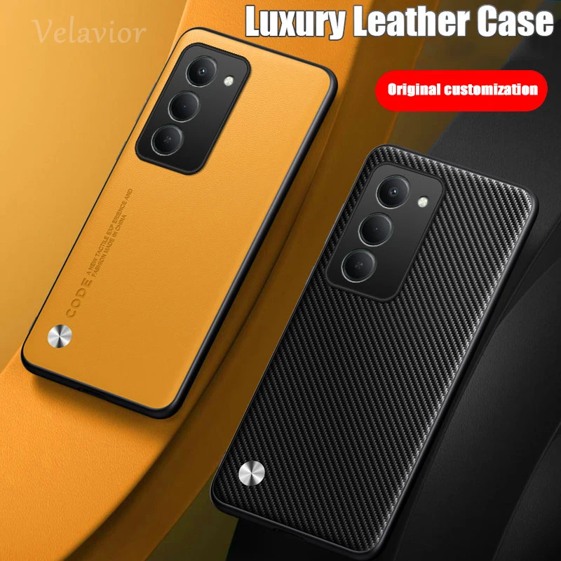 حافظة لهاتف Xiaomi Redmi 15 4G فاخرة من جلد البولي يوريثان غطاء خلفي Redmi15 5G 13 4G 13C سيليكون مقاوم للصدمات حماية كاملة للهاتف Fundas