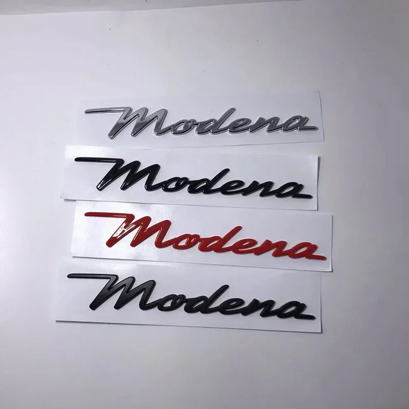 3D ABS Car Rear Trunk Emblem Side Stickers Letter Badge Decal for Maserati Modena Logo Auto Styling Modification Accessories