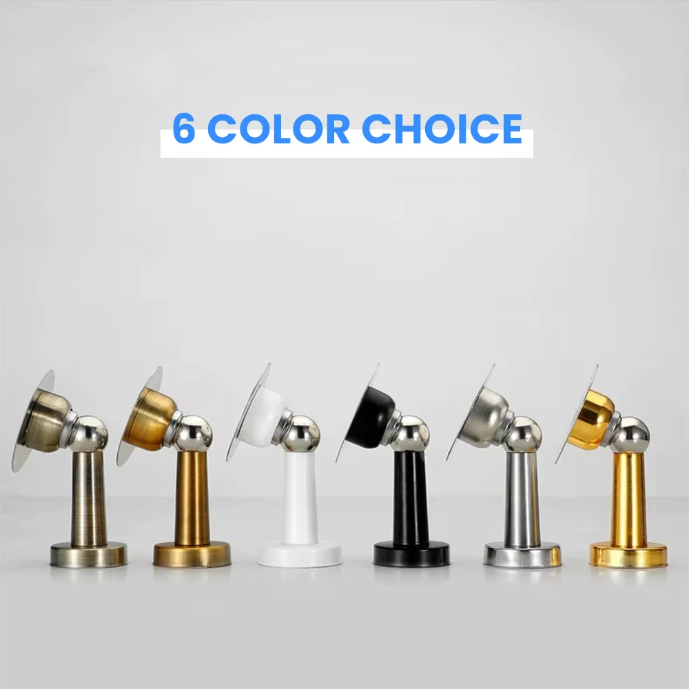 

1PCS Magnetic Door Stop Stainless Steel Stopper Bathroom Heavy Duty Wind-Proof Holder Floor Wall Mount Hardware LK-AA452