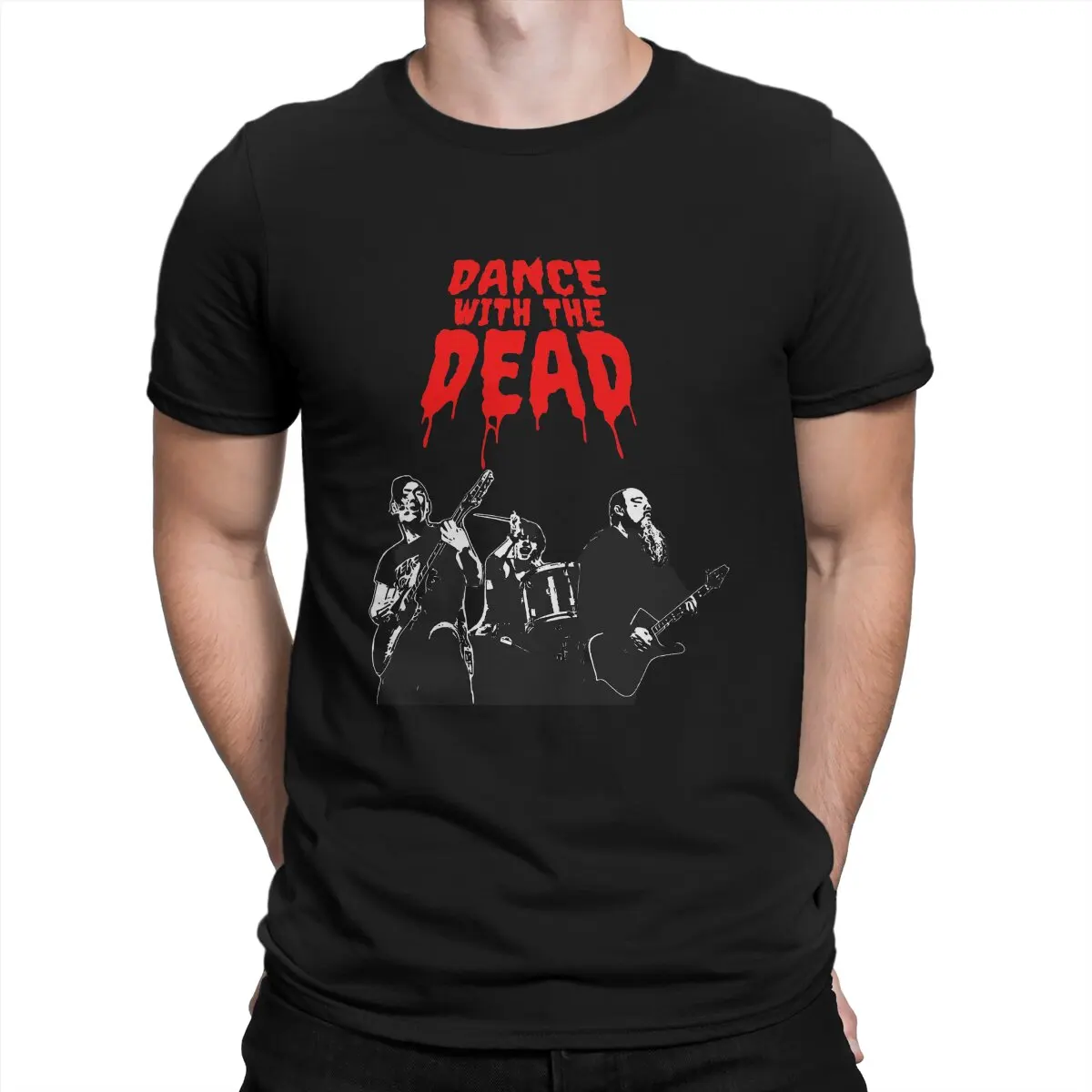 Popular Duo In The United States Men's T Shirt Dance With The Dead Vintage Tees Short SleeveCollar T-Shirt Cotton