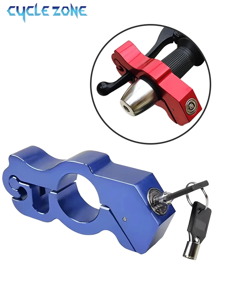 AliExpress cycle zone 2 Keys Bicycle Handlebar Lock Anti-theft Lock Motorcycle Electric Vehicle Aluminum Alloy Lock Solid Imitating Steal Locks