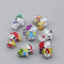 New Kawaii Snoopy Double Sided Clip Cartoon Anime Doll Pp Clip Student Mini Folder Acrylic Accessories Stationery Gift Kids Toy