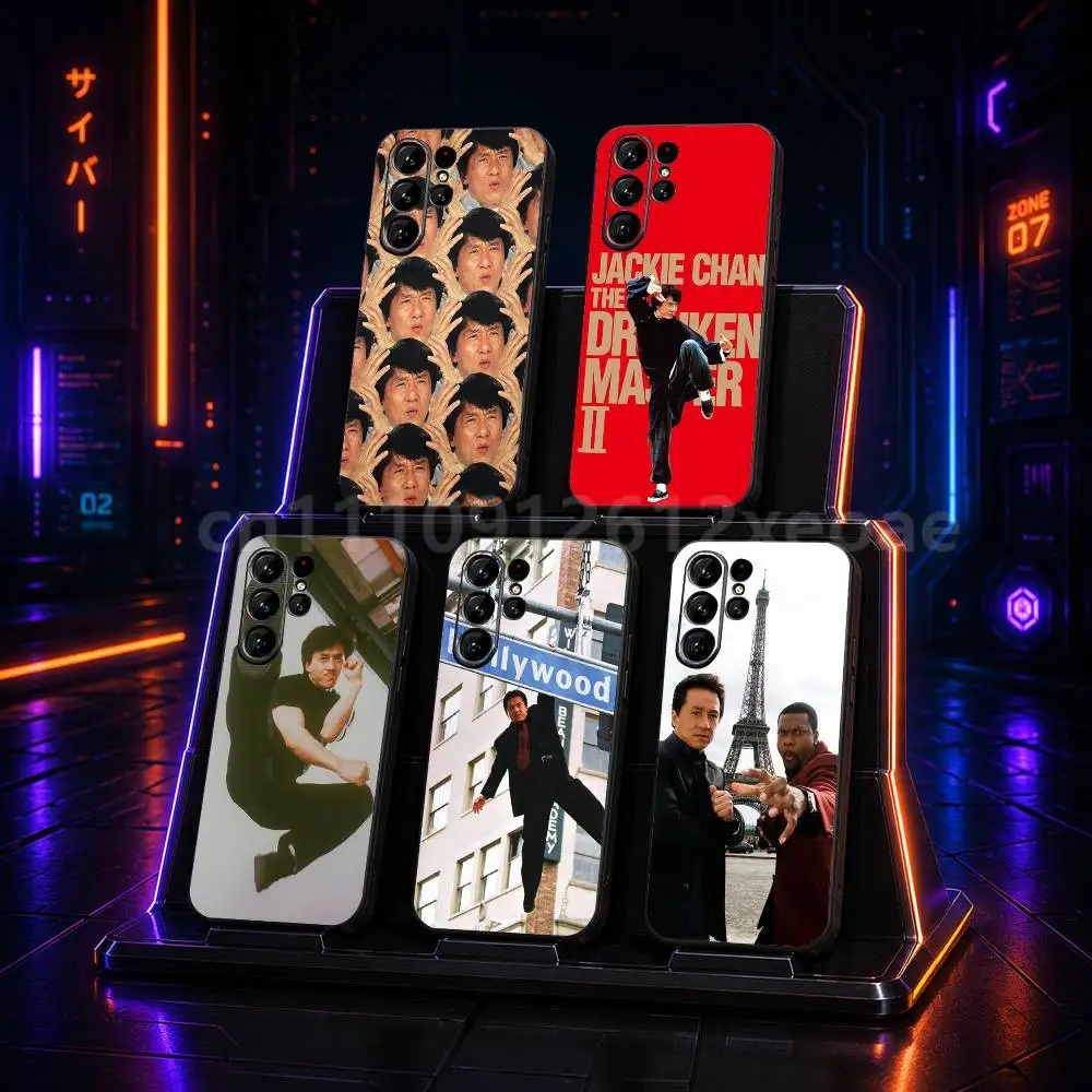Jackie Chan Black TPU Shockproof Case For Samsung Galaxy S21 S23 S25 S20 S22 S24 S26 S30 Plus Ultra