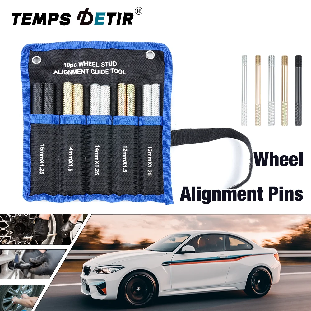 

10PCS Wheel Locating Pins, Universal Automobile Tire Removal And Installation Tools, High-strength Metal, Home Auto Repair Tools