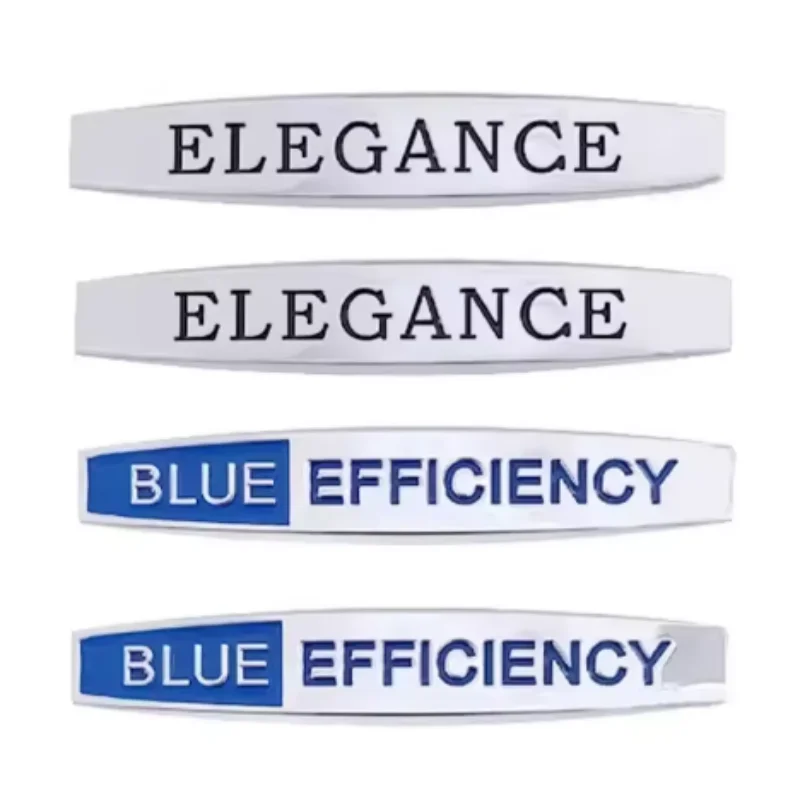 2pcs x Metal Car Front Side Fender Emblem Badge Decals Accessories For Blue Efficiency Mercedes W204 C200 E200 Elegance Sticker