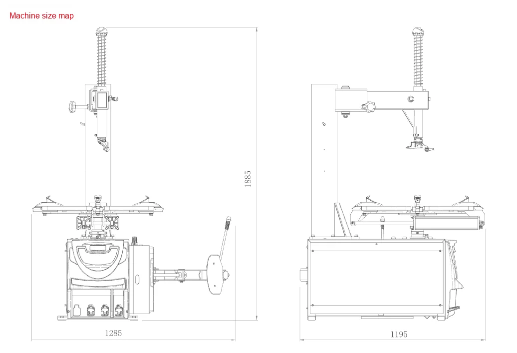 

890U/241 Tire Changer with 220V Power Supply