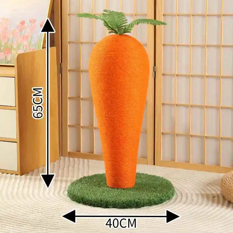 

Extra Large Carrot aped Scratching Board Pet Toy Scratching Post And Climbing Frame Inteated Daisy Mat l Jute