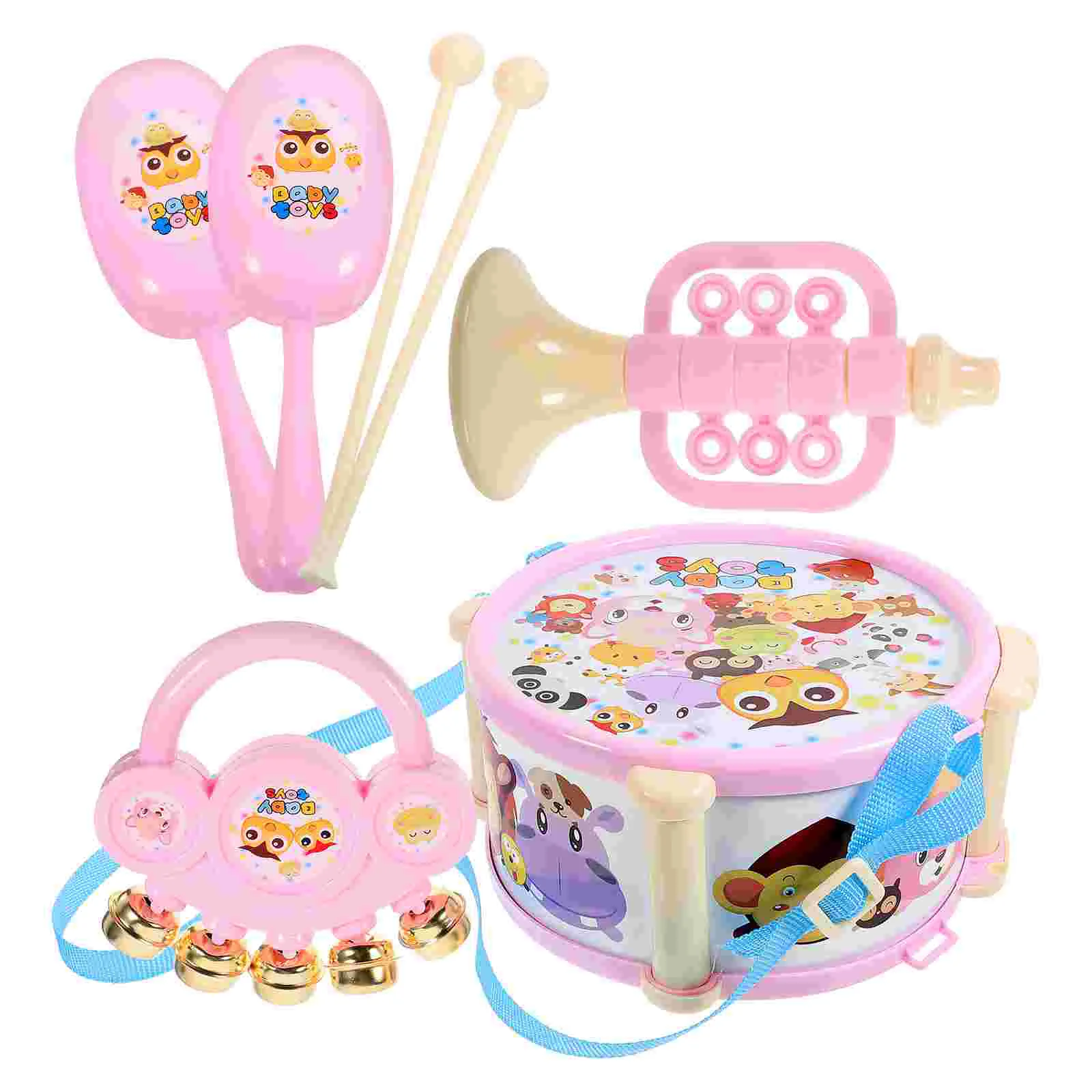 6 Pcs Kid Drums Toy Baby Musical Instrument Toys Creative Instruments Clap Percussion