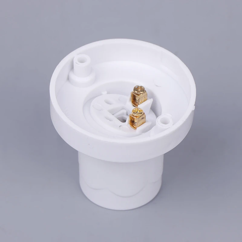 1pcs Rotatable Straight Oblique E27 Lamp Holder 10A Flat Screw Led Lighting Bulb Head Base 230V White