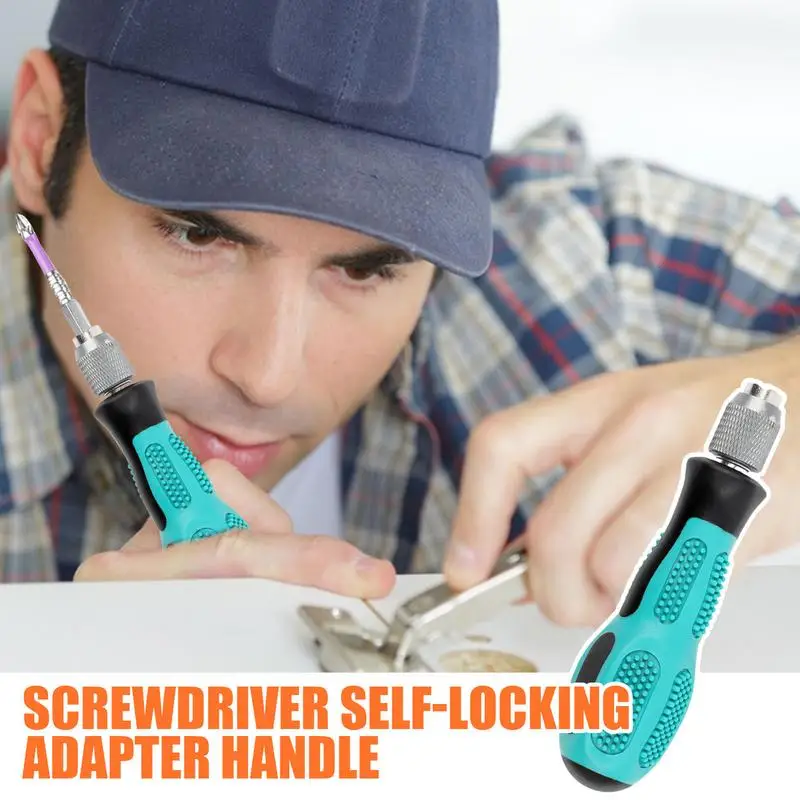 

Screwdriver Handle 6.35mm Quick Change Handle Ergonomic Anti-Slip Replacement Accessories With Self-Lock Mechanism For Appliance