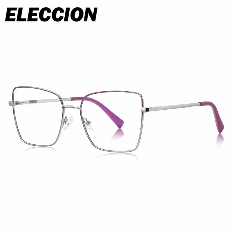 ELECCION التقدمية مكافحة بلو راي نظارات متعددة البؤر رجل التيتانيوم إطار نظارات الرجال العين إطارات كاملة النظارات طول النظر الشيخوخي