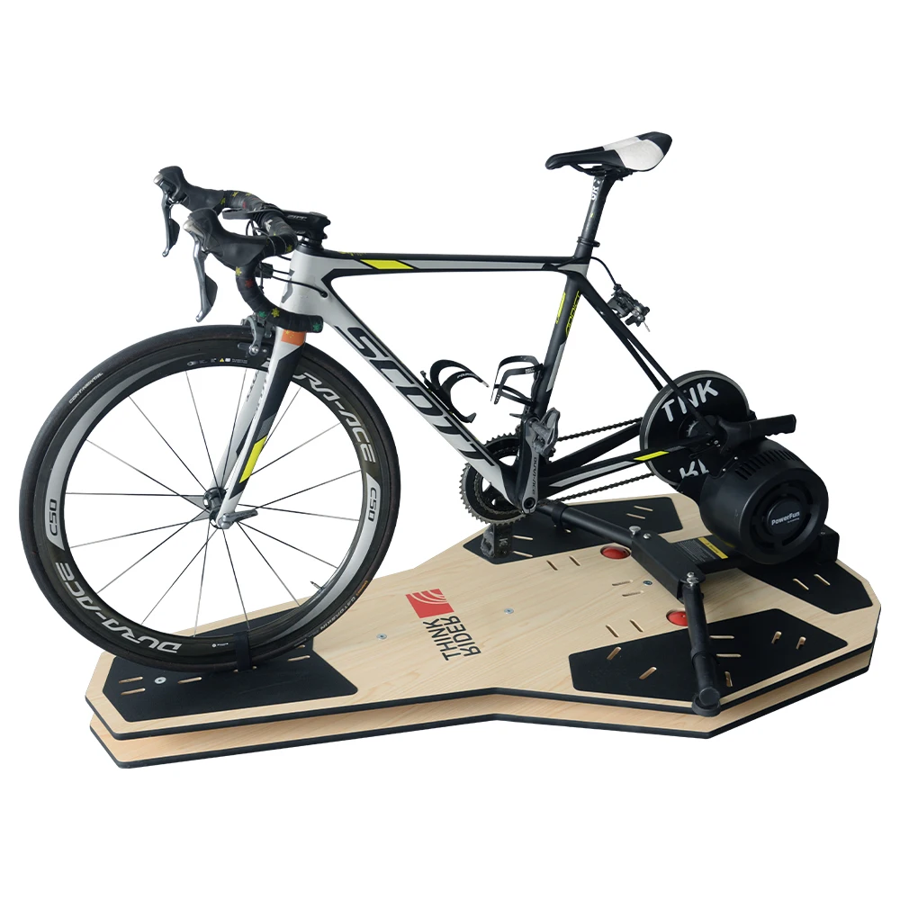 ThinkRider自転車パワートレーナーロッキングボード、屋内バイクホーム
