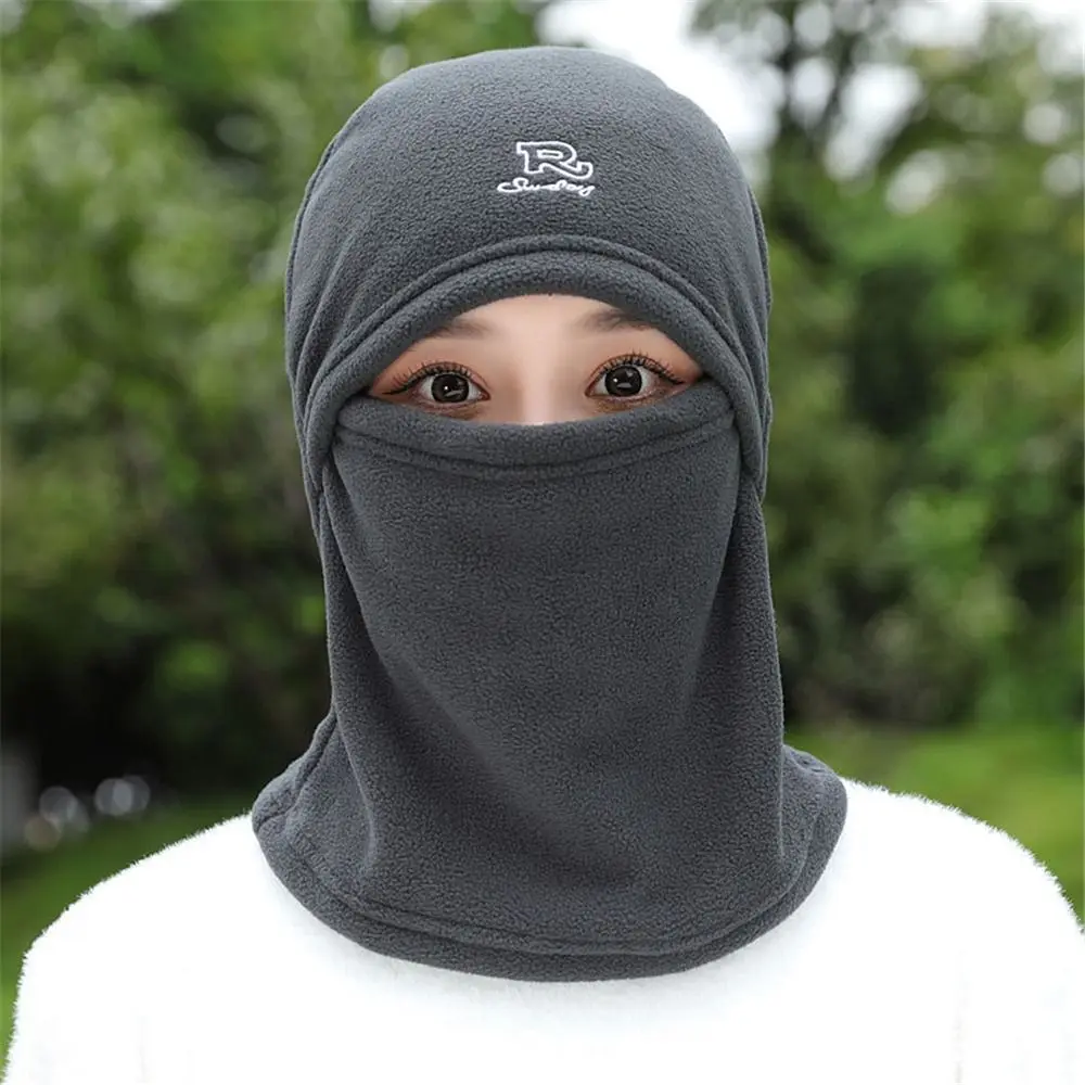 Casual Waterproof Polar Fleece Balaclava Hat Cycling Skiing Thermal Hooded Neck Warmer for Cold Weather Face Cover for Women Men