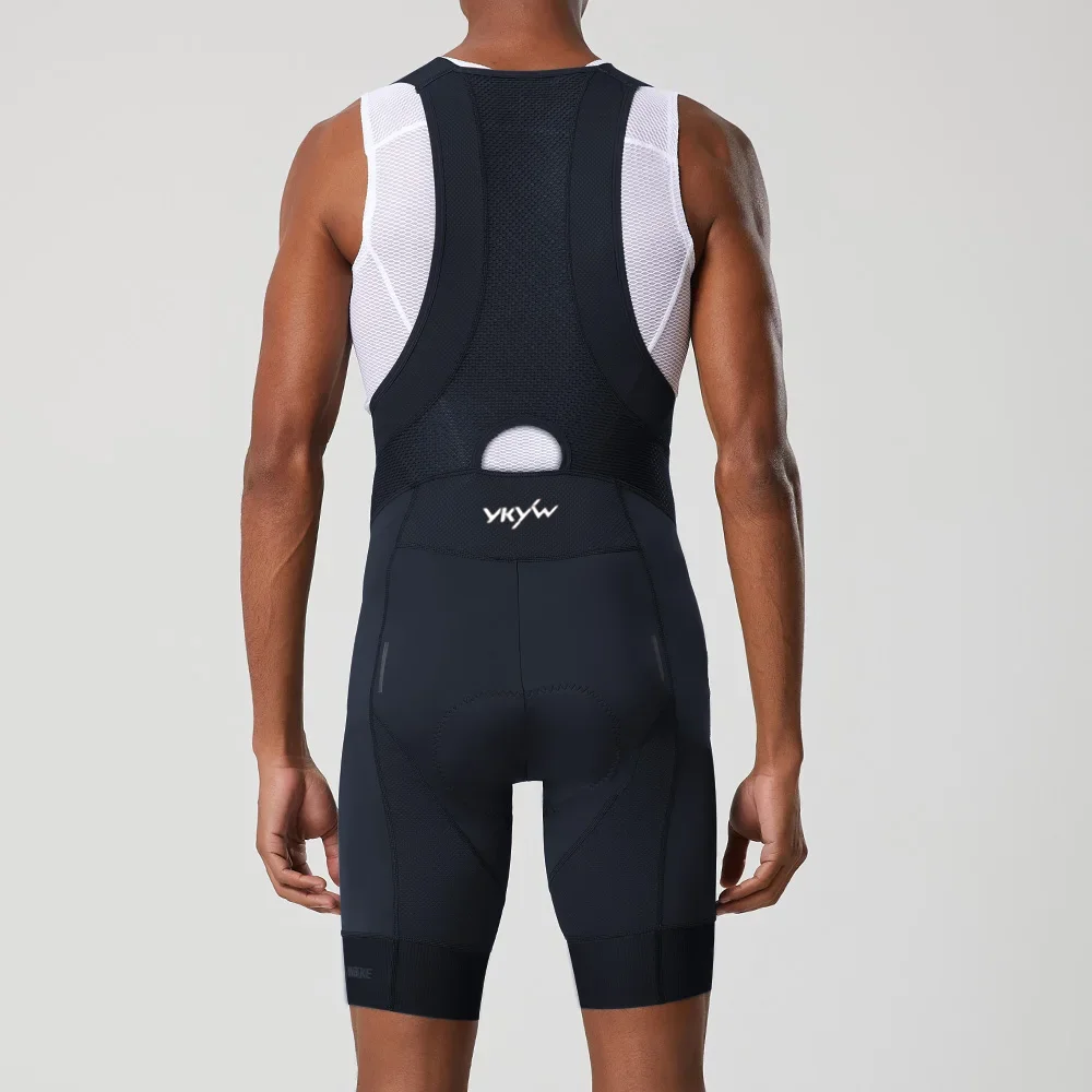 YKYWBIKE Herren-Radtrikot-Shorts für den Sommer 7H Paris HP Gepolsterte Elastische Atmungsaktive Rennrad-Fahrrad-Trägerhose – Detail 28