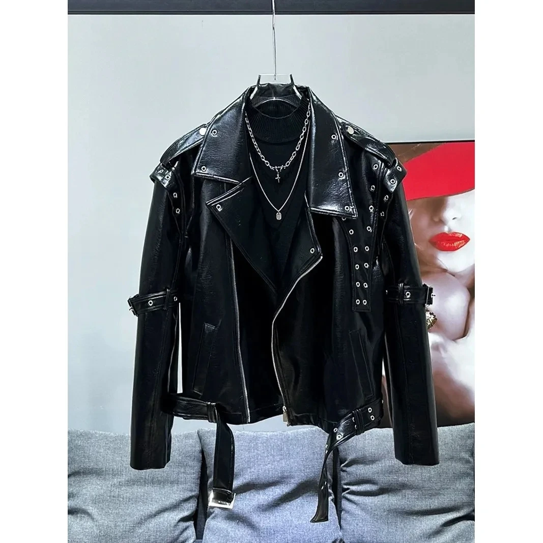 패션 느슨한 다목적 불규칙한 해체 디자인 여성 자켓 새로운 미국 2025 솔리드 컬러 여성 Outerwea