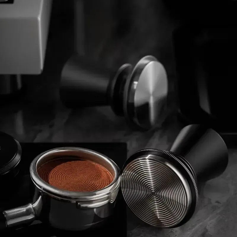 Professional Barista Tools Stainless Steel Ripple Base Waffle Base 58mm Calibrated Eco-Friendly Coffee Tamper
