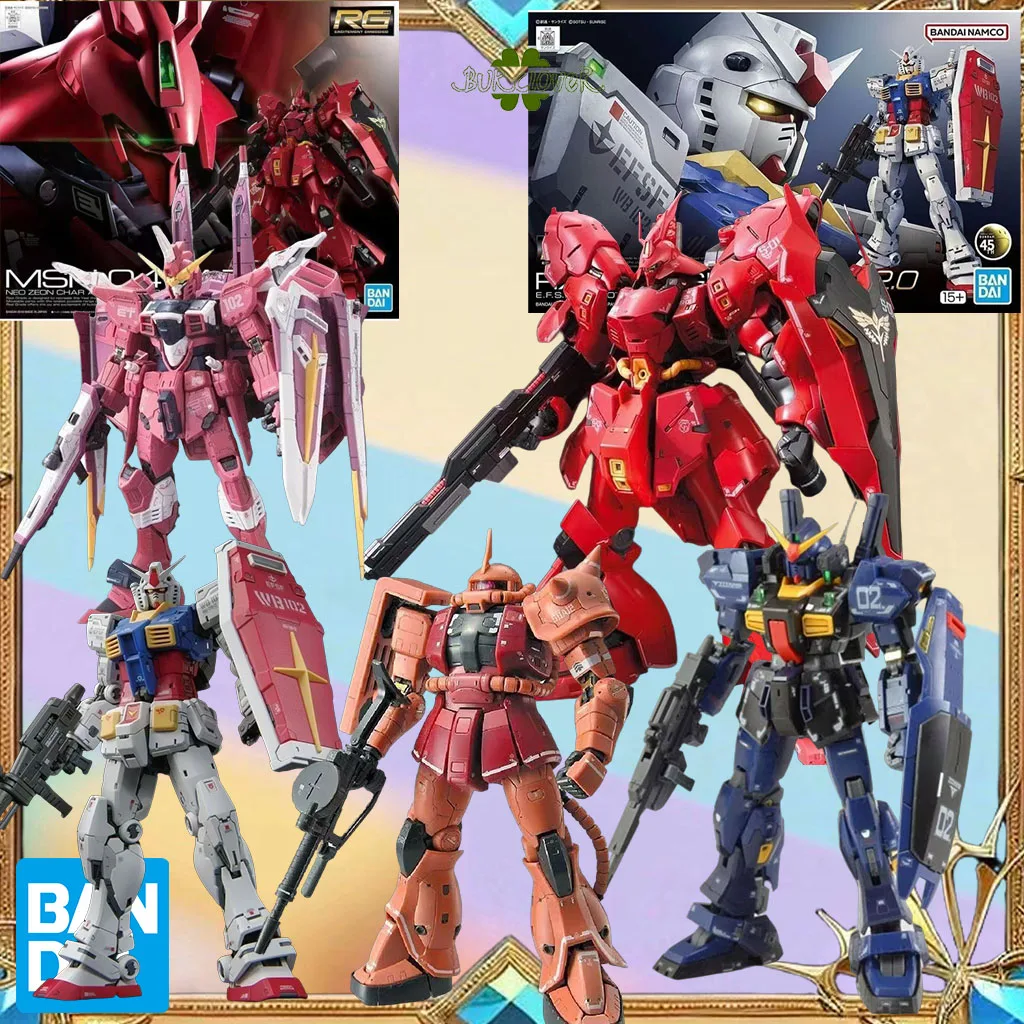 

Bandai Original GUNDAM RG Series JUSTICE ZGMF MK-2 TITANS Anime Action Figure Assembly Model Toys Collectible Model