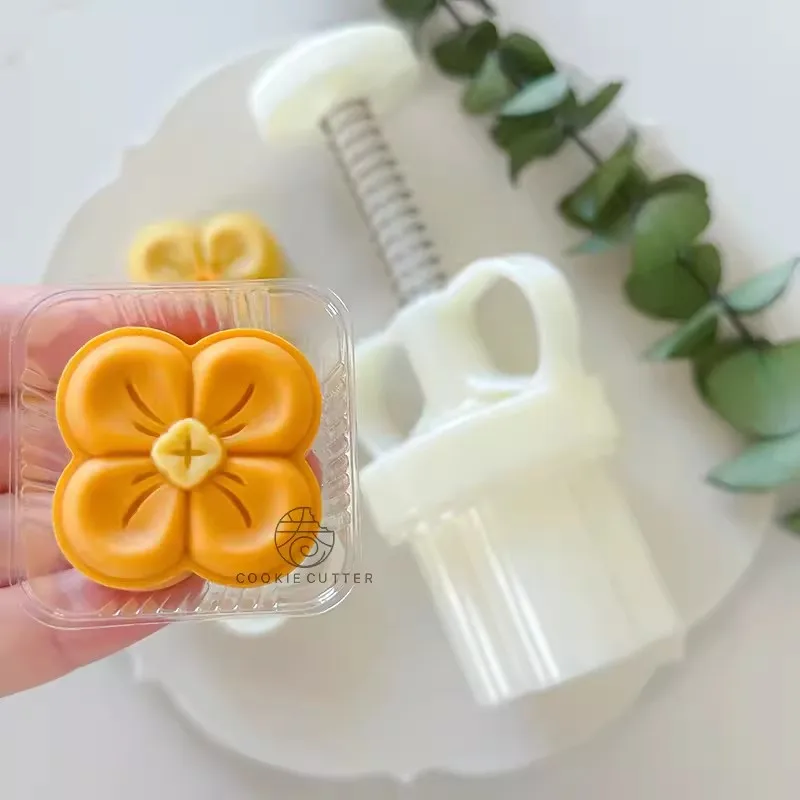 20g Mini Laurel Flower Moon Cake Hand Press Mold Osmanthus Cookie Cutter Mid-Autumn Festival Pastry Deser Akcesoria kuchenne