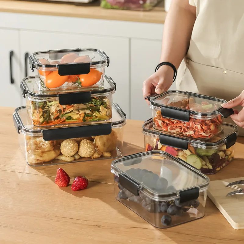 Kitchen Refrigerator Storage Crisper Sealed Food Storage Container With Lid Nuts, Fruits, Vegetables, Meat Storage Sealed Box