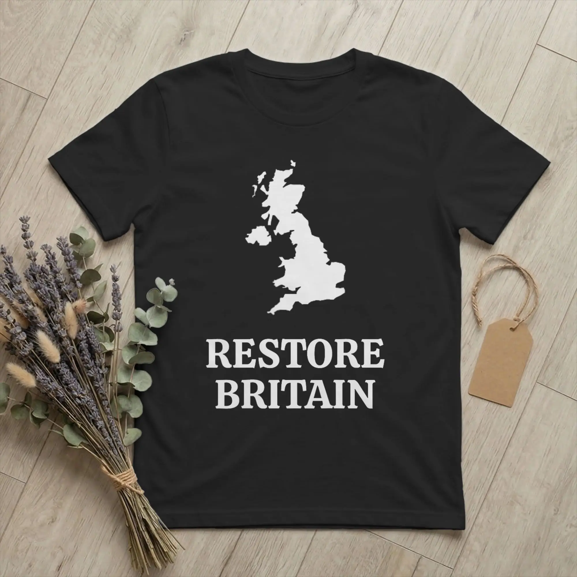 Restore Britain Political Party Rupert Lowe Men T Shirts UK Amazing Tee Short Sleeve Round Neck T-Shirts 100% Cotton Gift merch