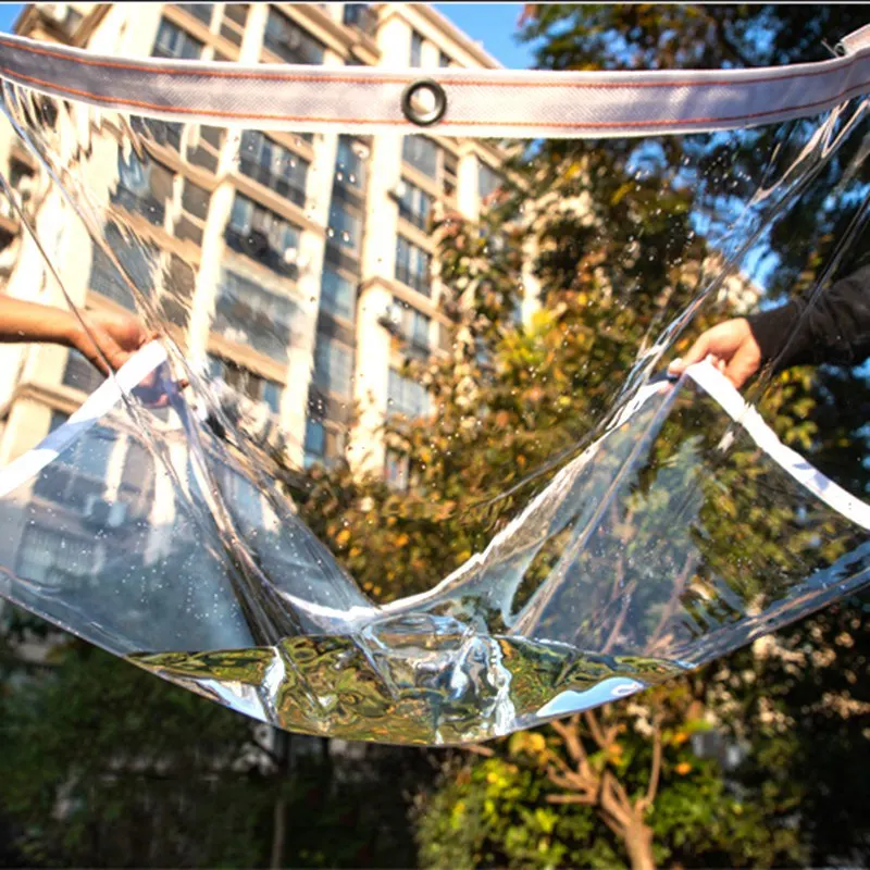 0,3 mm/0,5 mm, transparentes, wasserdichtes PVC-Gewebe für den Außenbereich, geeignet für Garten, Balkon, als Abdeckplane für Türen und Fenster, transparente, wasserdichte Plane. – Detail 6